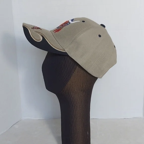 Texas Head Wear Western Native American Inspired Tan Baseball Cap with appliques - Picture 2 of 10